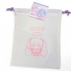 Small Hatsune Miku Characters Pink Drawstring Pouch